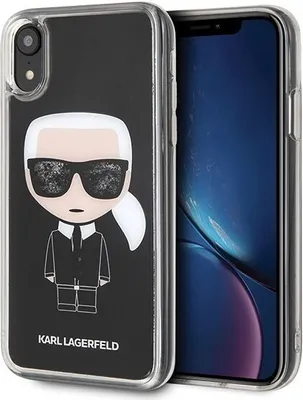 Obrázek produktu pro Karl Lagerfeld KLHCI61ICGBK iPhone Xr černý/černý Iconic Glitter