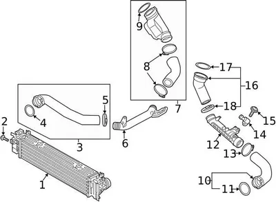 Produktbild von VOLVO XC40 Ladeluftkühler Ansaugrohr OE 32224396