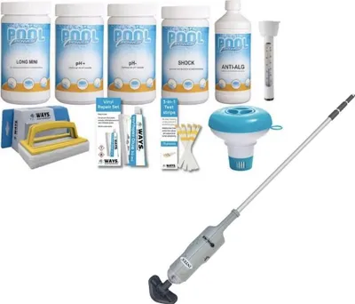 Zdjęcie produktu dla WAYS - Poolpflege - Paket Medium Deluxe & Odkurzacz basenowy