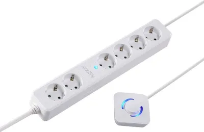 Produktbild von Sygonix SY-4535066 Steckdosenleiste mit Schalter Weiß Schutzkontakt 1 St.