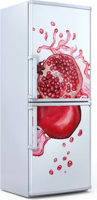 Produktbild von Kühlschrankdekoration  60x180 cm  Aufkleber auf dem Kühlschrank - Splash Früchte Spritz