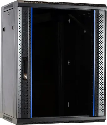 Produktbild von 15 HE Serverschrank, Wandgehäuse, mit Glastür, nicht vormontiert (BxTxH) 600 x 450 x 770 mm