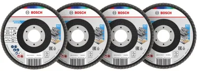 Produktbild von X451 Fächerschleifscheiben Set, 115 x 22,23 mm, K40/K60/K80/K120, Z29, 60-tlg.