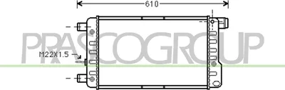Produktbild von PRASCO FT017R001 Kühler Wasserkühler Motorkühler für FIAT Seicento / 600 Schrägheck (187) CINQUECENTO (170) Cinquecento Kasten / Schrägheck (170)