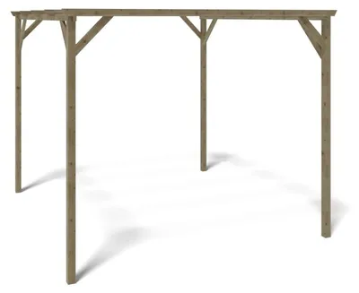 Immagine prodotto di Tettoia posto auto coperto in legno 3x3 m - 9 m2