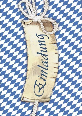 Image de 41-2713 Einladungskarte "bayrische Raute" - Pack mit 5 Stück, inkl. Umschlag