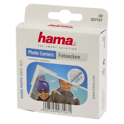 Produktbild von Hama Fotoecken 500, Transparent, Weiß, 92 mm, 76 mm, 20 mm, 20 g, 500 Stück(e)