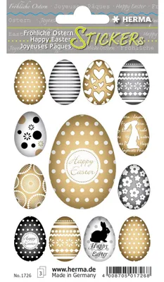 Produktbild von HERMA 1726, Papier, Mehrfarbig, Permanent, Junge/Mädchen, Ostern, 39 Stück(e)