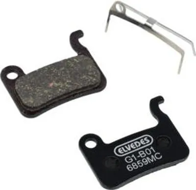 Image de Jeu de plaquettes de frein à disque Elvedes - Shimano - liaison carbone-métal (plaquettes semi-métalliques) - 1 paire