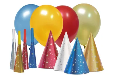 Obrázek produktu pro Párty sada - set pro 4 osoby - SILVESTR - HAPPY NEW YEAR - 12 ks