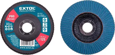Zdjęcie produktu dla Tarcza listkowa Extol Premium (8803428) cyrkonowa kątowa, P80, 125 mm, ZIRKON