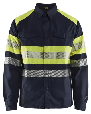 Produktbild von Blakläder® Multinorm Hemd Marineblau/Gelb 3229 1517, Farbe:marineblau/high vis gelb, Größe:L