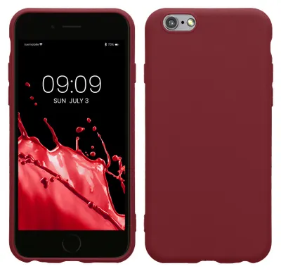 Produktbild von kwmobile Handyhülle für Apple iPhone 6 / 6S Hülle - TPU Case - Kabelloses Laden - Schutzhülle Cover in Bordeaux Violett