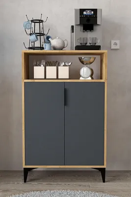 Image de Skye Decor, armoire multifonctionnelle de haute qualité, 100% mélaminé, finition chêne saphir, dimensions : 72 x 114 x 36,5 cm