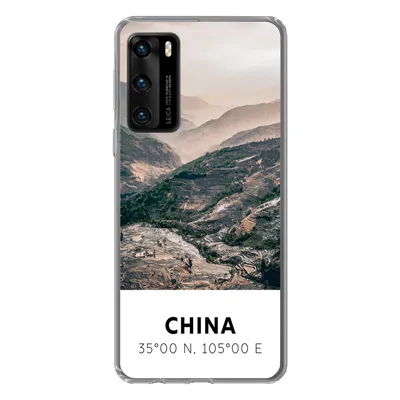 Produktbild von MuchoWow® Handyhülle Schutzhülle Hülle für Huawei P40 China - Berge - Asien - Sommer Silikon Softcase Handy Hülle - Handytasche