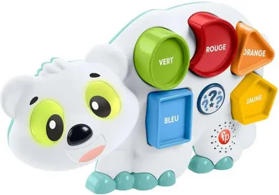Image de Jouet interactif Fisher Price OMER L'OURS POLAIRE, sons, plastique, multicolore, +3 ans