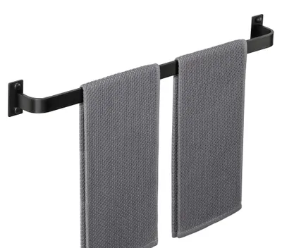 Produktbild von Handtuchhalter Wandmontage, 60 cm, schwarz, für Badezimmer