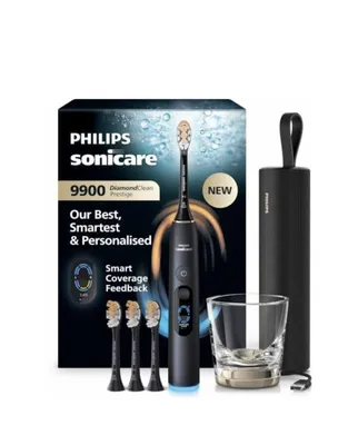 Zdjęcie produktu dla Philips HX9815/92, Dorosły, Soniczna szczoteczka do zębów, Delikatny, Pielęgnacja dziąseł, Głębokie czyszczenie, Wybielający, Polerowanie, 62000 ruchów na minutę, Czarny, 2 min, 4 x 30 sec