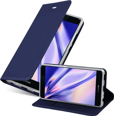 Produktbild von Cadorabo Handyhülle für Huawei P9 Schutz Hülle in Blau Cover Etui Book Case Booklet