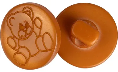 Zdjęcie produktu dla Guzik - zestaw 6 szt. - średnica 13 mm - brązowy