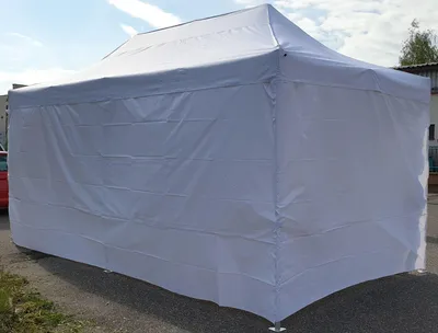 Produktbild von Faltpavillon 3x6m ALU Standard volle Seitenwände - Weiß