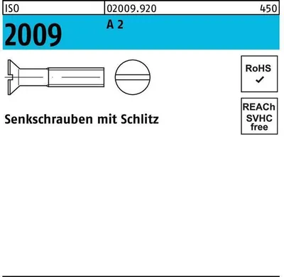 Produktbild von Reyher  Senkschrauben ISO 2009 A 2 M 10 x 25 A 2 (50 Stück)