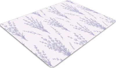 Produktbild von Stuhlunterlage Bürostuhlunterlage 120 cm x 90 cm Bodenmatte Bürostuhlunterlage - Lavendelblumen