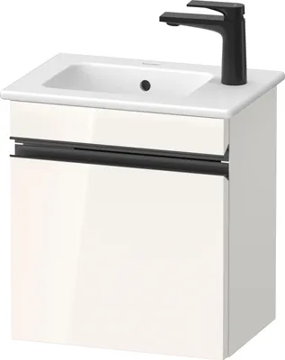 Image de Duravit Sivida sous-lavabo, charnières à droite, poignée encastrée noir diamant mat, 400x287x443mm, pour ME by Starck, SV4642RBD220000