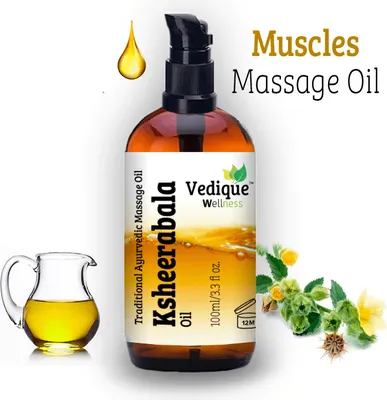 Obrázek produktu pro VEDIQUE REMEDIES Ksheerabala Oil | 100 ml | jurvdsk klasick masn olej | Liv a revitalizan | ist prodn