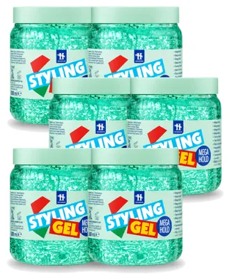 Zdjęcie produktu dla 6 sztuk żelu stylizującego Hegron Megahold - 500 ml - zestaw ekonomiczny
