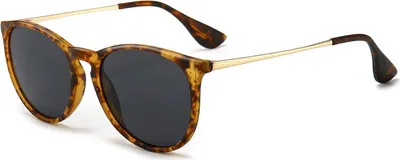 Produktbild von SUNGAIT Vintage Runde Damen Sonnenbrille Polarisiert UV400 Schutz