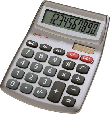 Produktbild von Genie 540 - Desktop - Display-Rechner - 10 Ziffern - 1 Zeilen - Batterie/Solar - Grau