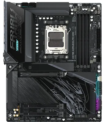 Zdjęcie produktu dla GIGABYTE X870E AORUS ELITE X3D, AMD, Gniazdo AM5, AMD Ryzen 7000 Series, AMD Ryzen 8000 Series, AMD Ryzen 9000 Series, Gniazdo AM5, DDR5-SDRAM, 256 GB