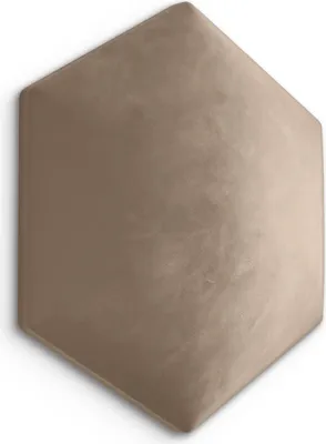 Obrázek produktu pro Muralo Čalounický panel HEXAGON WALL CUSHION Nástěnný polštářek Čelo postele Nástěnný panel Béžová 40 cm x 35 cm