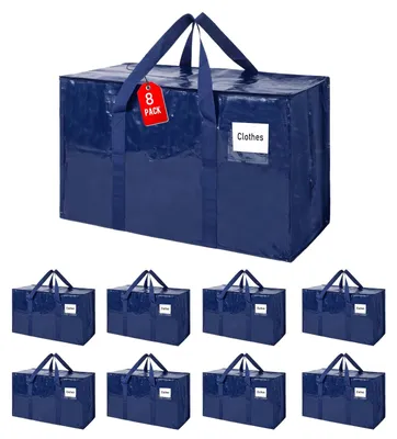 Obrázok produktu pre Omgoods – 8 kusov prepravných vriec s objemom 93 litrov, určených na oblečenie a posteľnú bielizeň