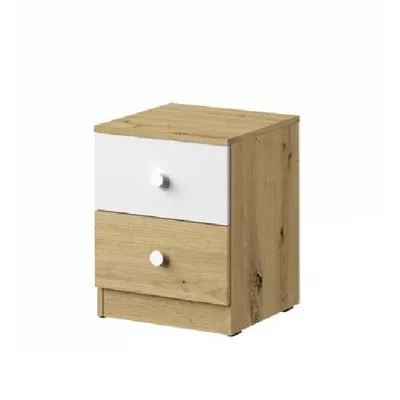 Obrázok produktu pre Nočný stolík CHIMA - dub artisan / biely