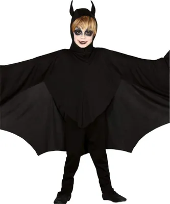 Produktbild von Fiestas Guirca - Fledermaus-Kostüm für Kinder FG675 (128-134) (Schwarz)