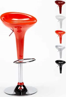 Produktbild von San Francisco Design Barhocker Barstuhl für Küche und Bar, höhenverstellbarer Drehhocker - Orange