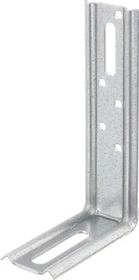 Immagine prodotto di Alberts 866266 Staffa di regolazione, angolo 90°, in rilievo, con foro asolato, zincata sendzimir, 70 x 120 x 30 mm, set da 25