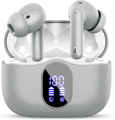 Produktbild von Btootos Bluetooth Kopfhörer, Kopfhörer Kabellos Bluetooth 5.4 Sport In Ear Kopfhörer mit 4 Mikrofon, 40 std Spielzeit, LED-Anzeige, ENC Lärmreduzierung, Tiefer Bass Ohrhörer für Arbeit und Studium