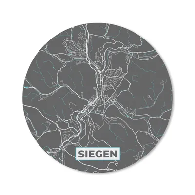 Produktbild von MuchoWow® Mauspad Mousepad Deutschland - Blau - Siegen - Stadtplan - Karte 20x20 cm - Mousepads - Maus Mat - Pad - Mausunterlage - Schreibtischmatte