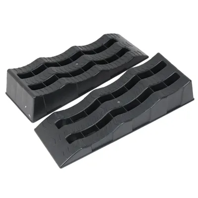 Produktbild von Stufenkeil Ausgleichskeil 2-er Set Auffahrkeil Traglast 3,5 T pro Paar Schwarz