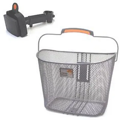Obrázok produktu pre Košík na bicykel New Looxs Toscane Smartlock 19 litrov 34 x 25 x 25 cm - strieborný