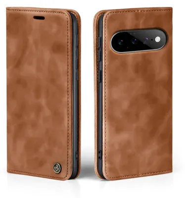 Produktbild von Handy Hülle für Google Pixel 11 Pro XL Klapphülle Bookcase Flip Cover Handy Tasche Etui Farbe: Hellbraun
