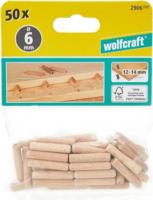 Produktbild von Wolfcraft Langholzdübel 6,0 x 30 mm