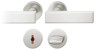 Produktbild von FSB 1003 runde Rosettengarnitur Alu natur (Ausführung: Drücker/Drücker, Lochung: WC, Oberfläche: Alu F1 - Natur) Ausführung: Drücker/Drücker Lochung: WC Oberfläche: Alu F1 - Natur