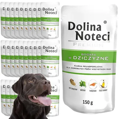 Zdjęcie produktu dla Mokra Karma Dla Psa Dolina Noteci Premium Bogata W Dziczyznę Saszetka 30x150g