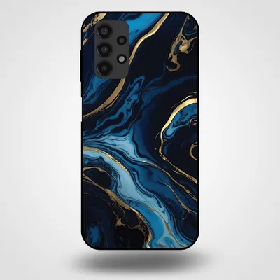 Immagine prodotto di Smartphonica Custodia per Samsung Galaxy A13 4G con stampa in marmo - Custodia posteriore in TPU con design in marmo - Oro Blu