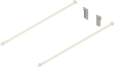 Image de Blum Metabox Kit de rails Accessoires pour tiroir à casseroles, longueur 400 mm Acier blanc crème