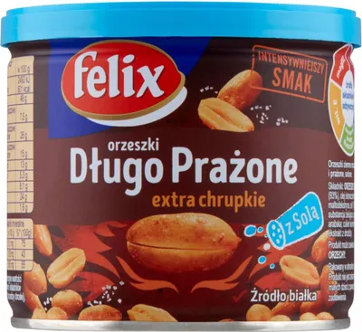 Zdjęcie produktu dla Felix Orzeszki Długo Prażone Extra Chrupkie Z Solą 140 G